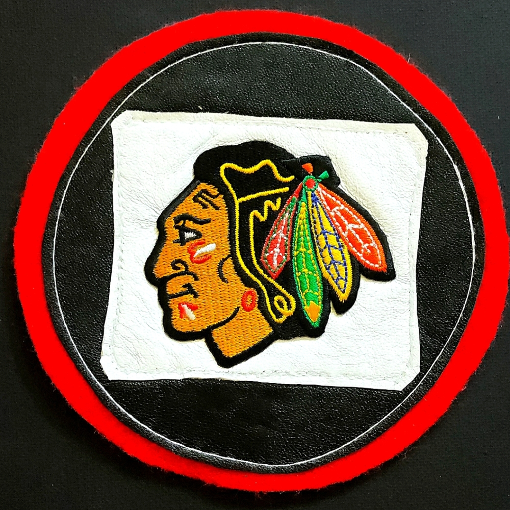 NEW (1) Chicago Black Hawks NHL Hockey Patch/Emblem/Appliqué! 5" x 5". Leather